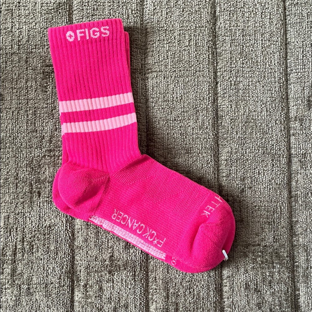 Figs Vibrant Pink Athletic Socks